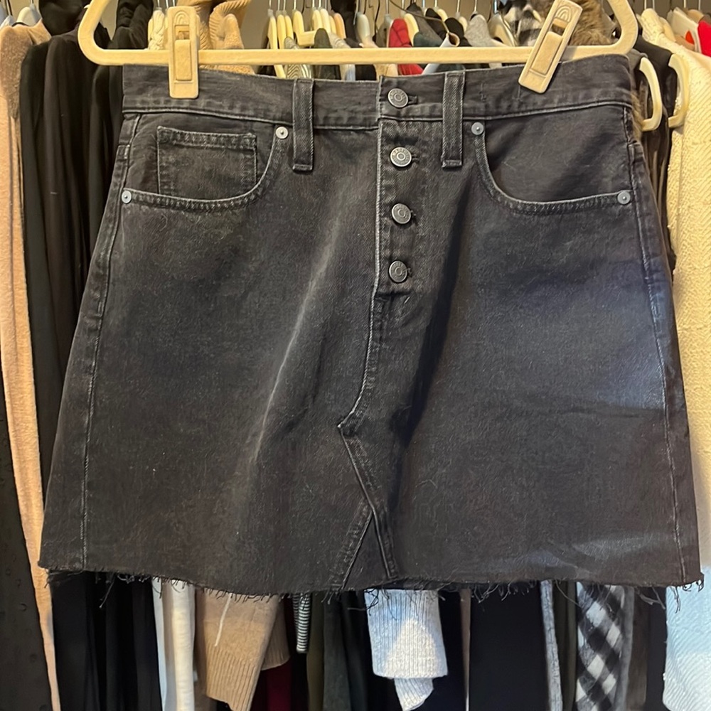 Madewell Black Jean Skirt - never worn!